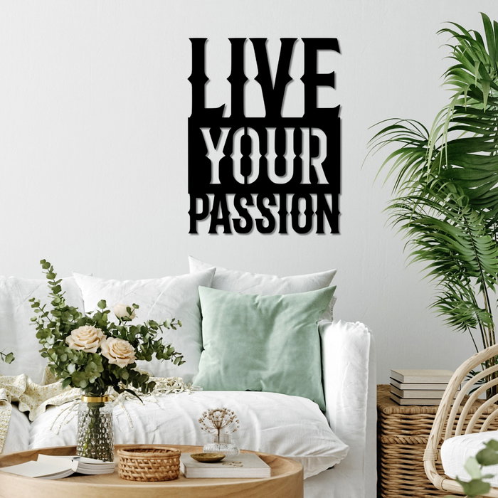 Wallity Live Your Passion Escultura de Pared Metálica Negra Wallity Live Your Passion Escultura de Pared Metálica Negra